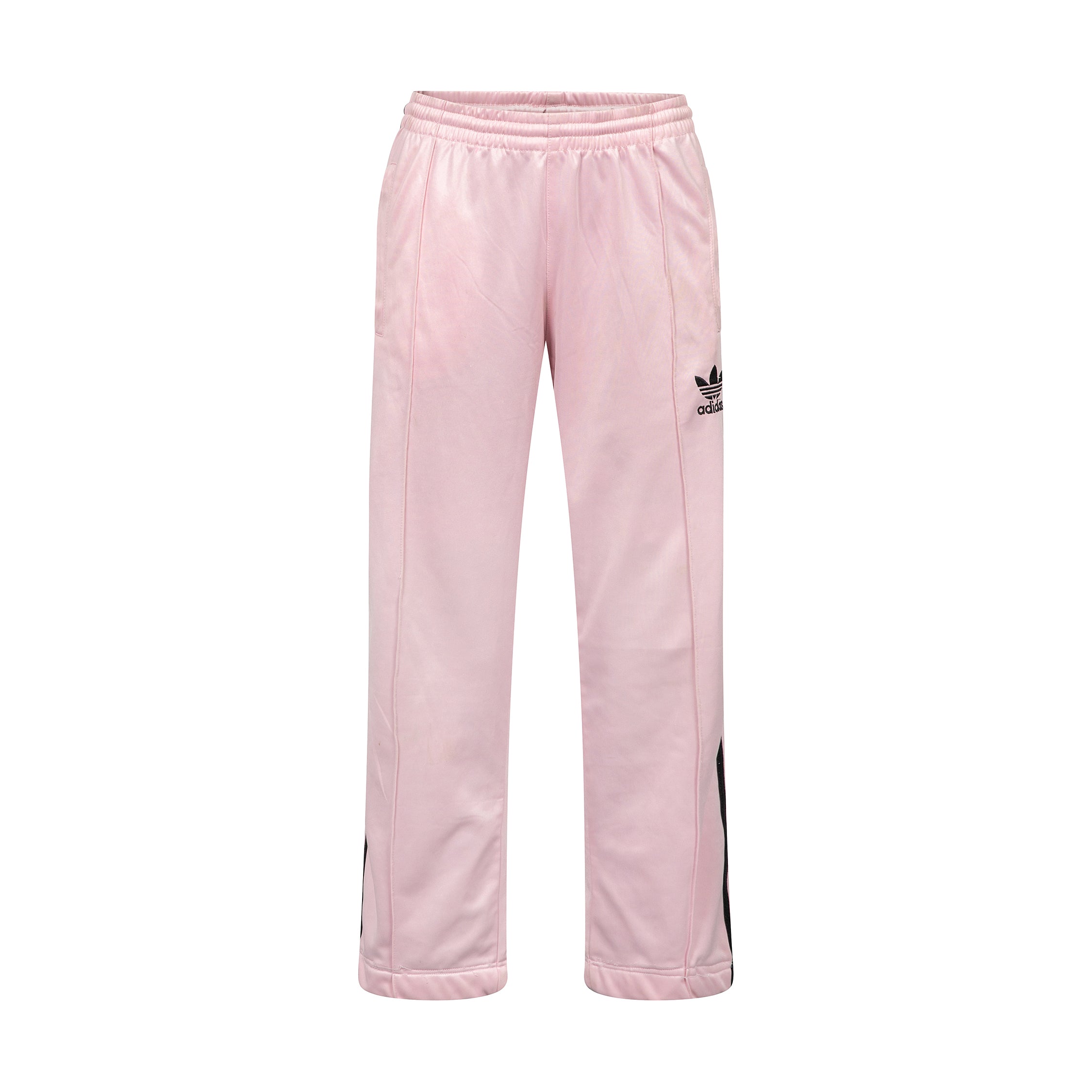 Pink adidas track pants.