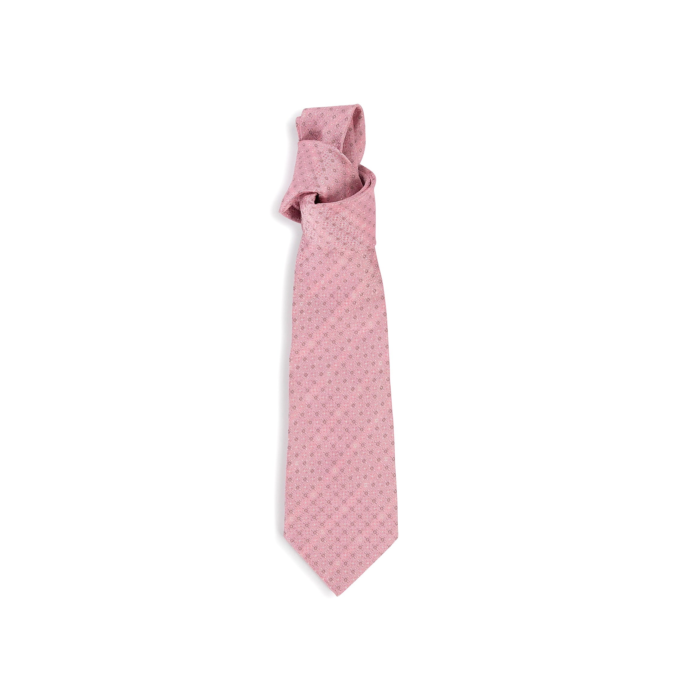 Pink tie.