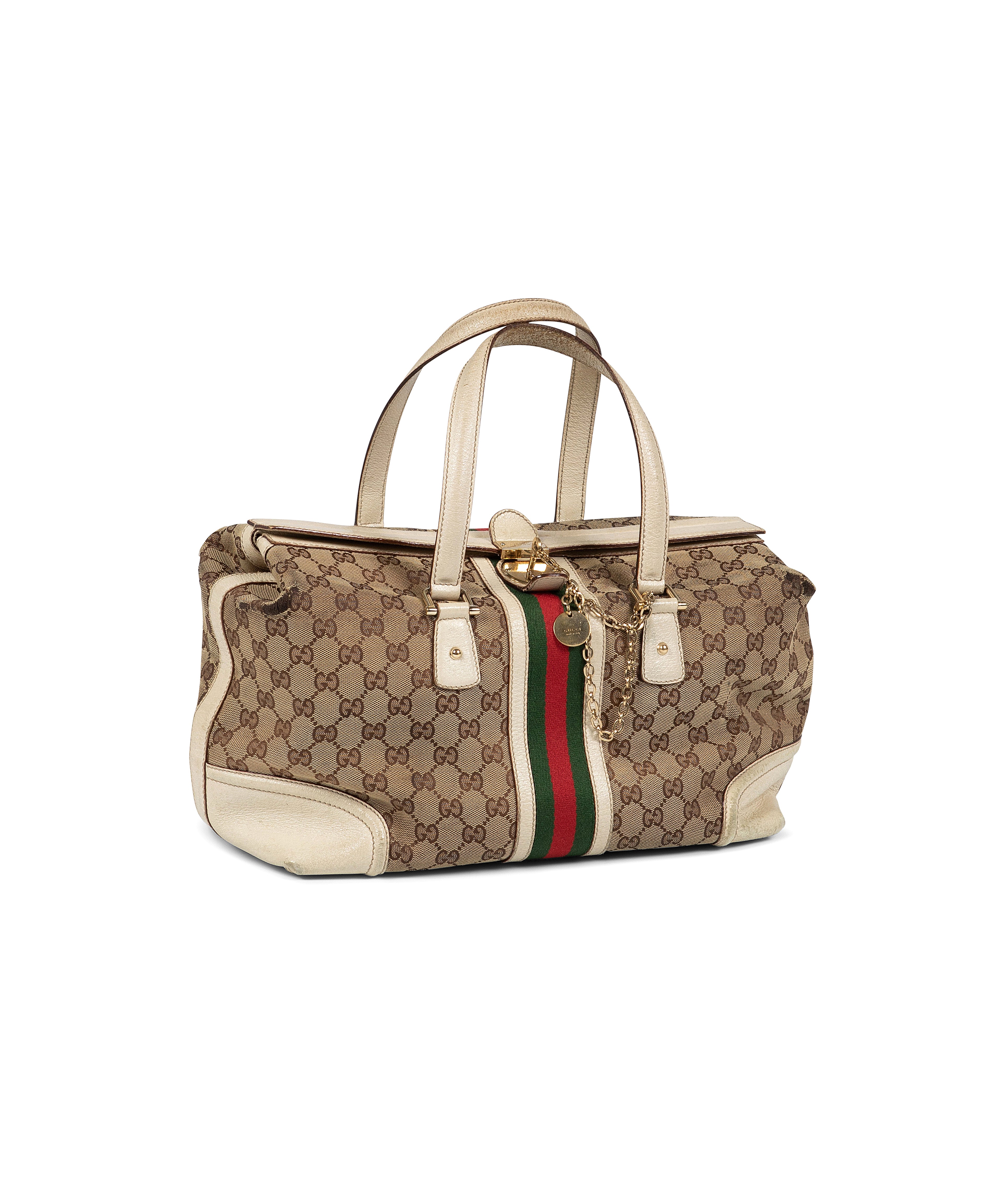 Gucci monogram bowling bag.