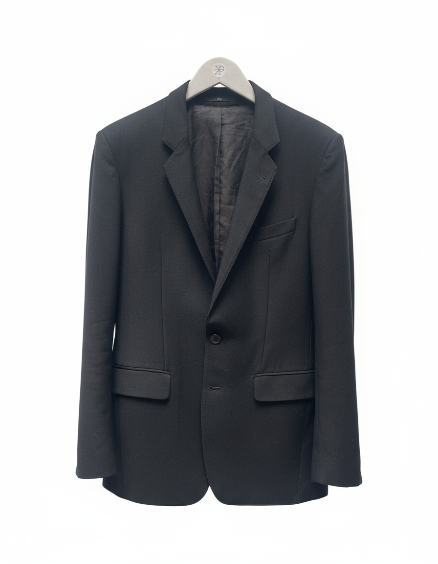 Black wool blazer.