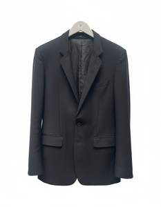 Black wool blazer.