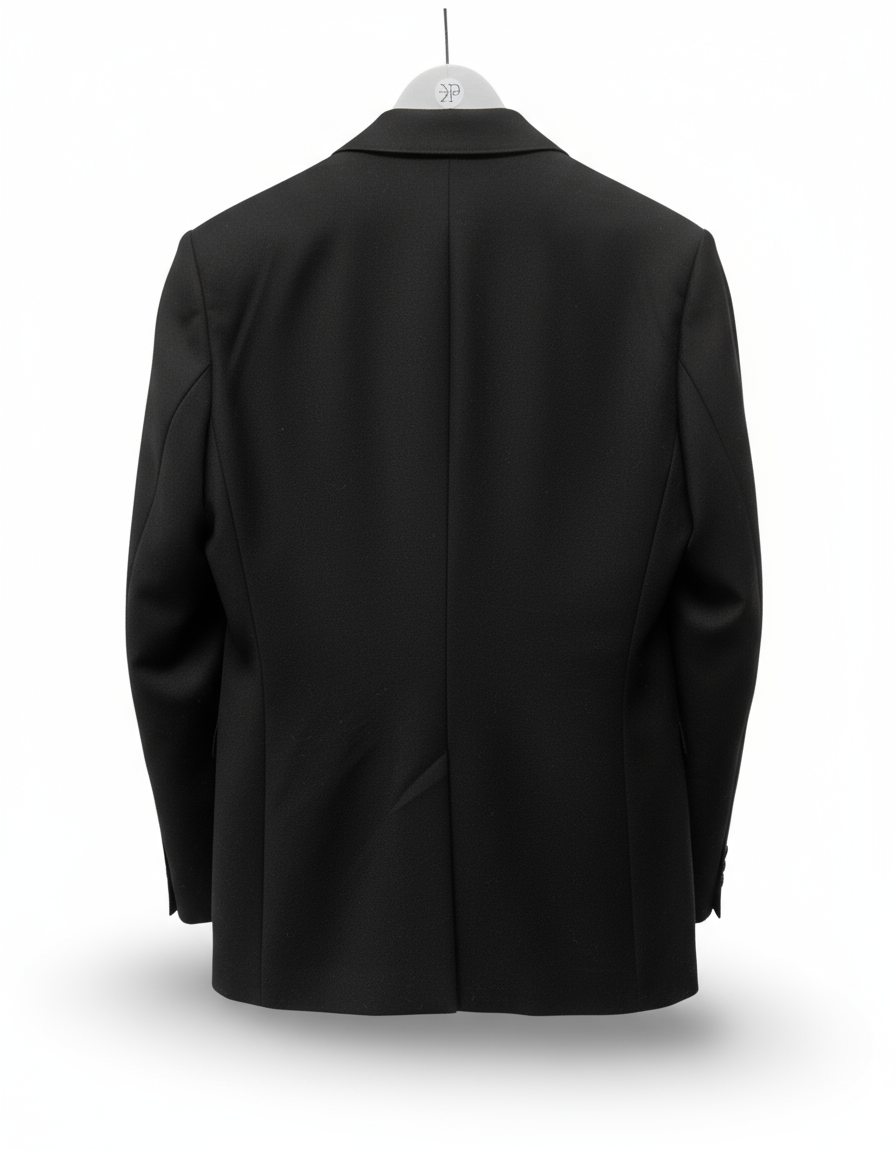 Black wool blazer.