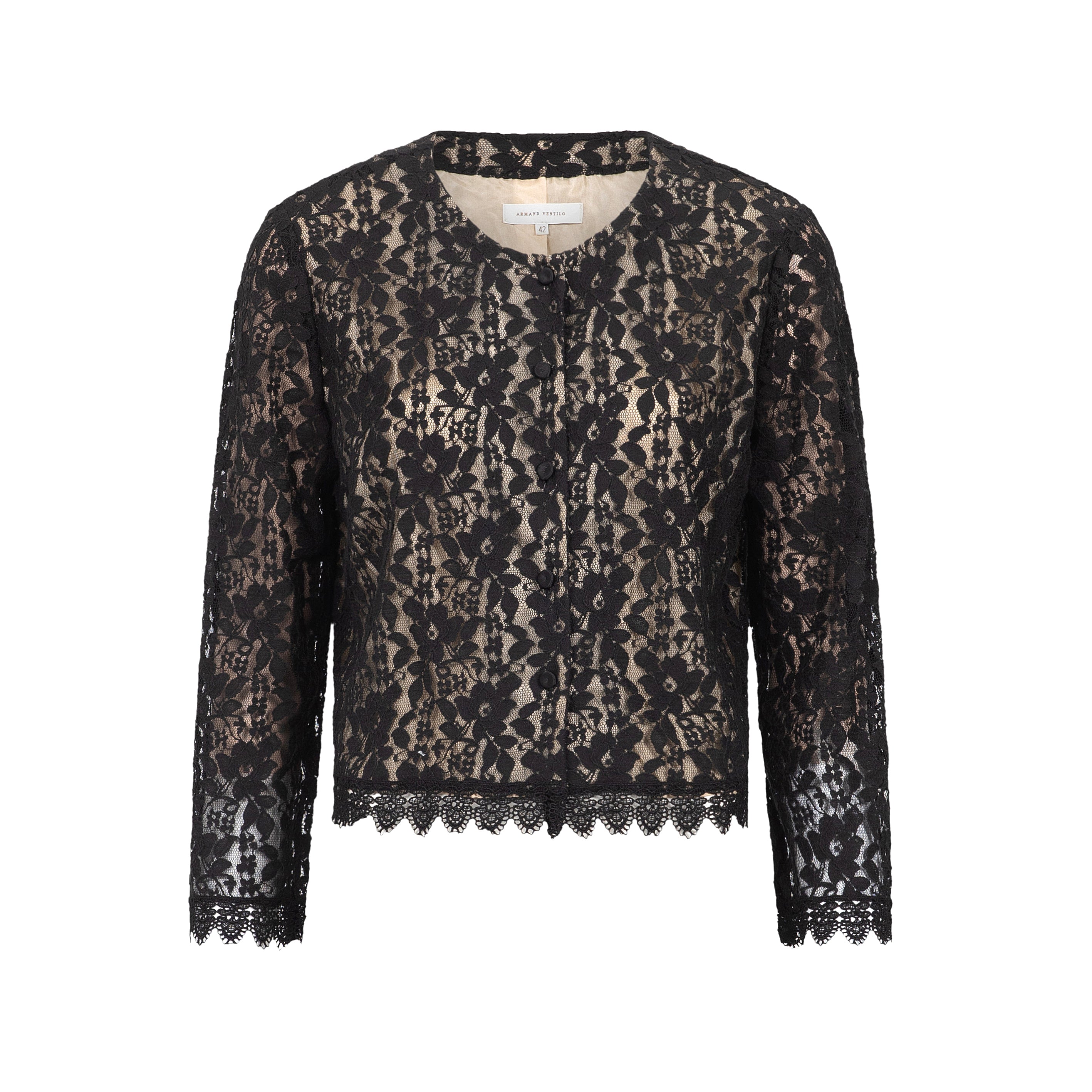 Black lace blouse