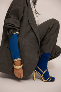 Mid grey wool 80's suit.