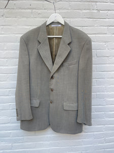 French grey pleated suit