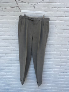 French grey pleated suit
