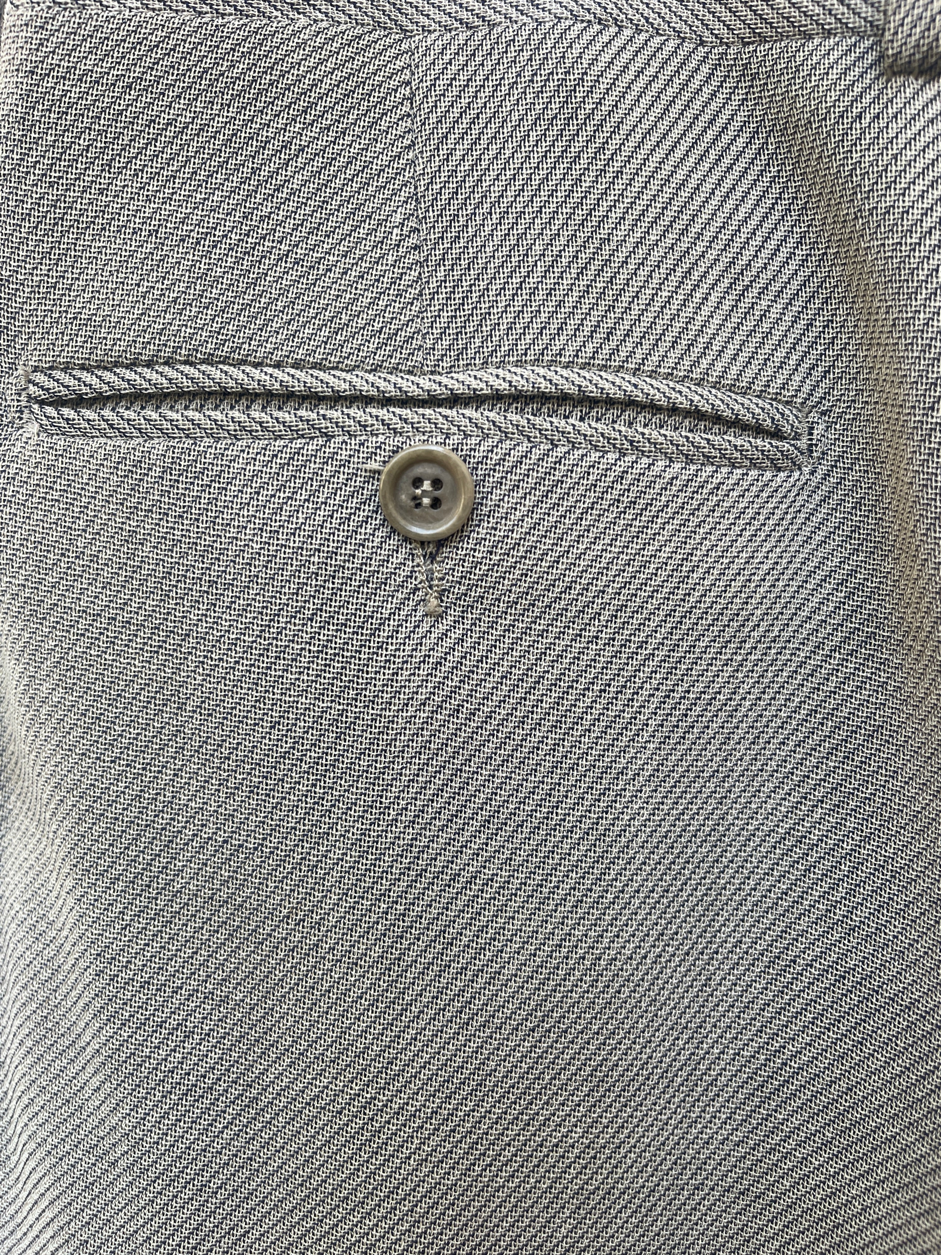 French grey pleated suit