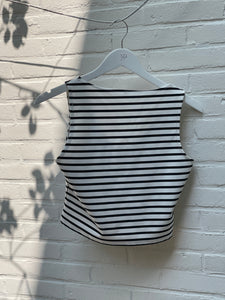 Cropped striped top.