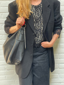 Black lace blouse