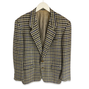 Wool check blazer by YSL.