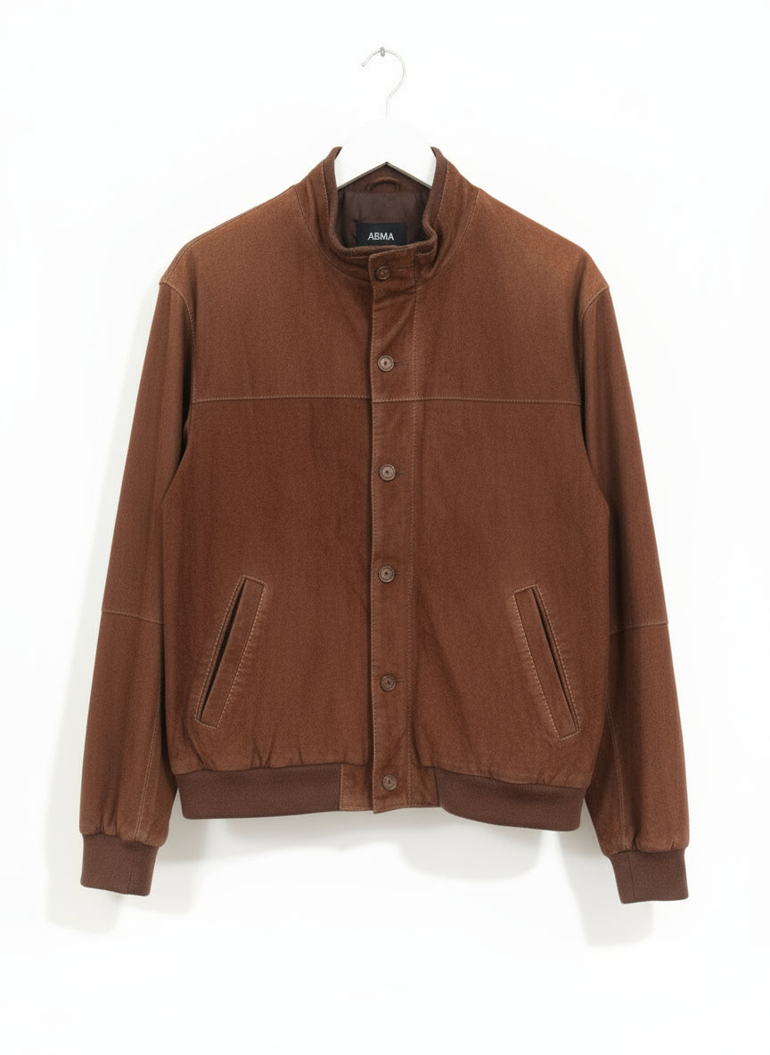 Brown suede jacket.