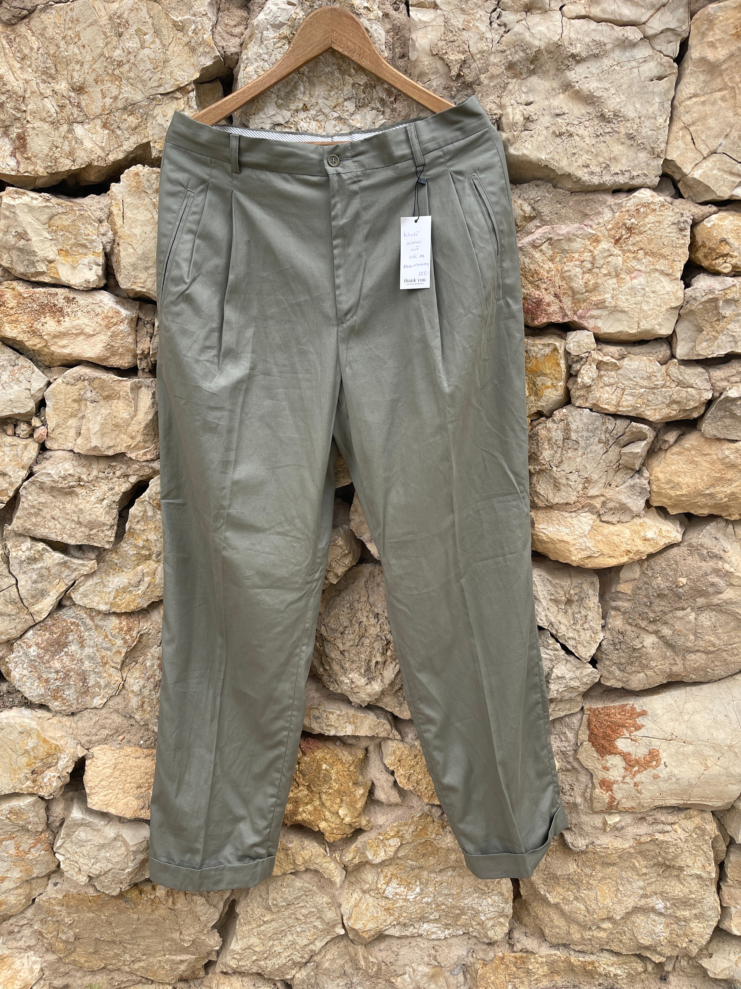 Green-grey cotton summer suit.bb