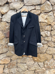 Black wool blazer.