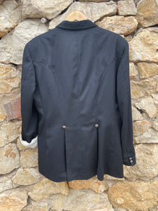 Black wool blazer.