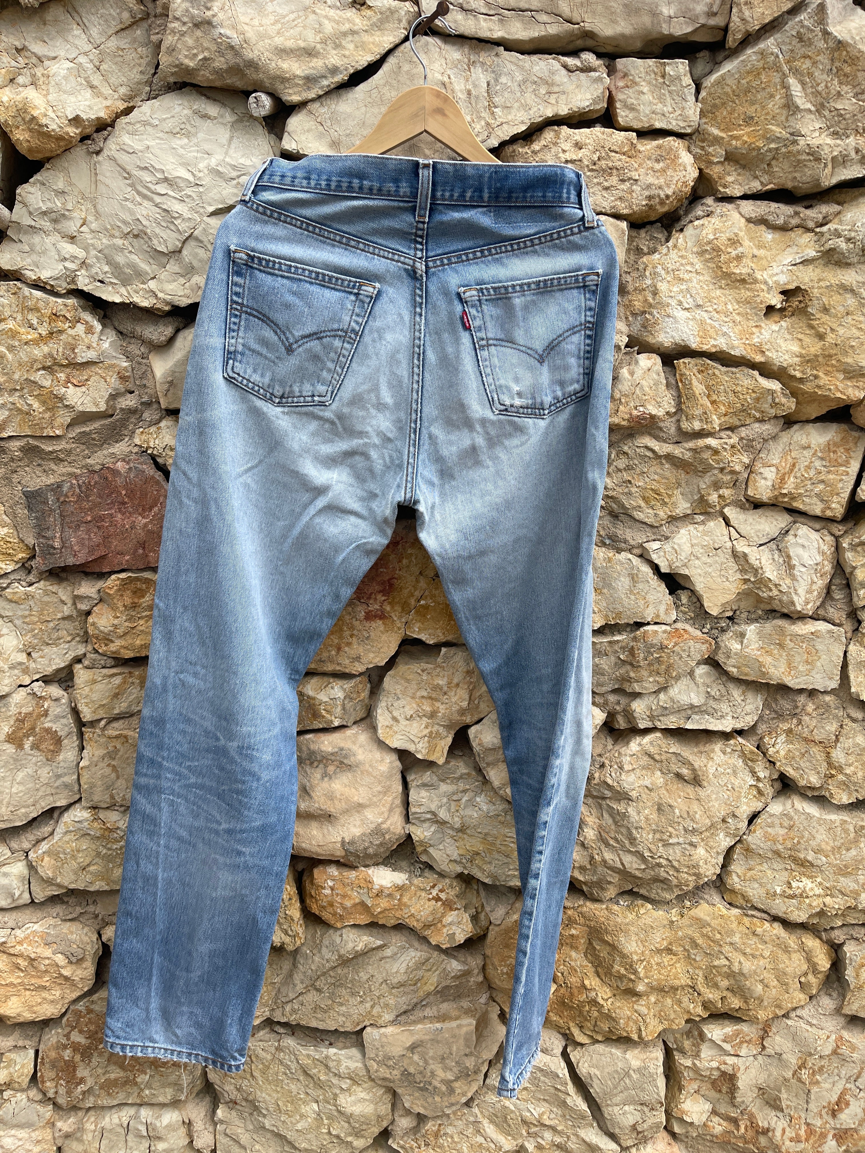 Reworked unisex Levis jeans.