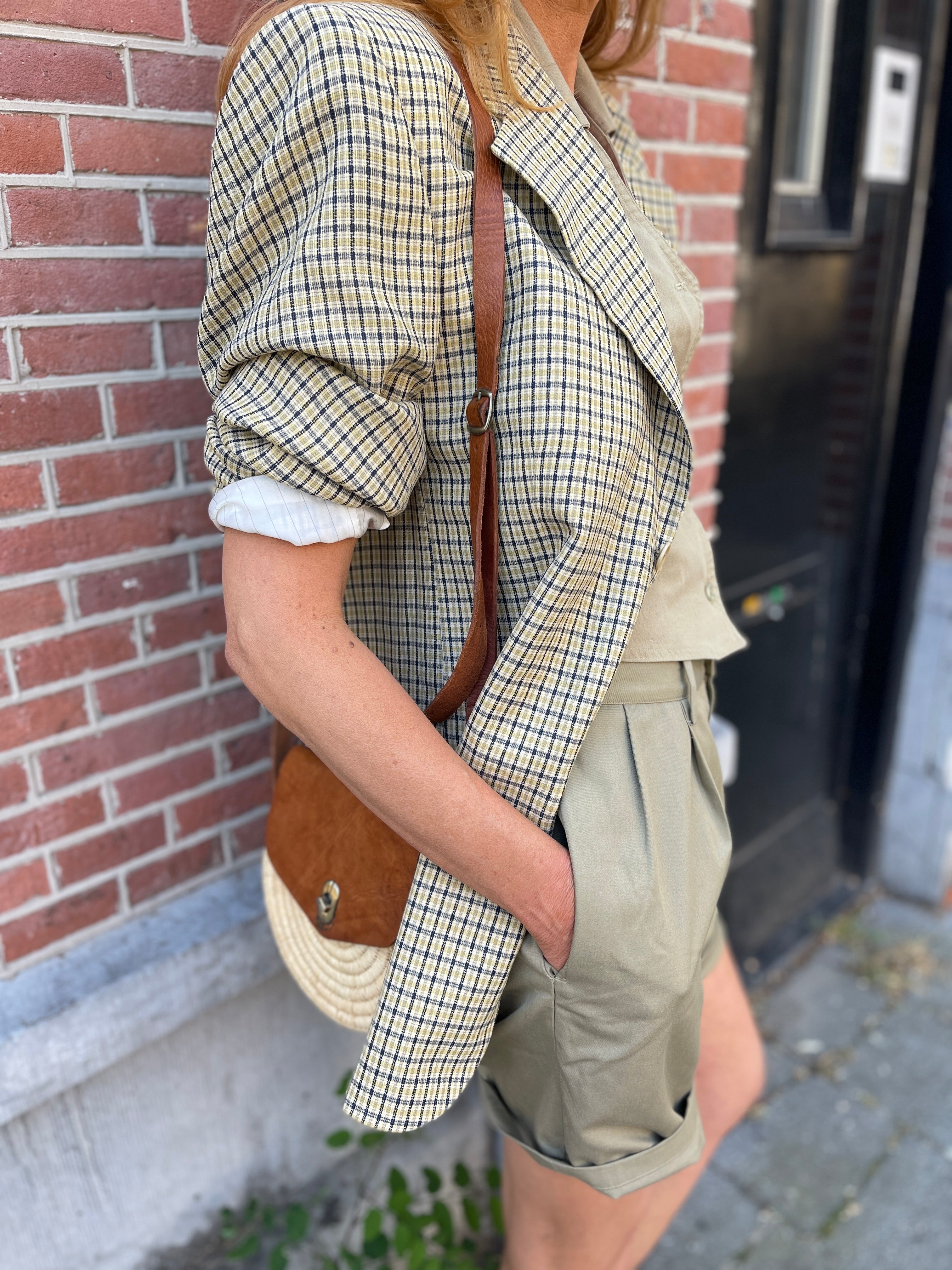 Check summer blazer