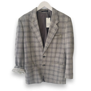 Checked light grey blazer by Yves Saint Laurent.
