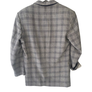 Checked light grey blazer by Yves Saint Laurent.