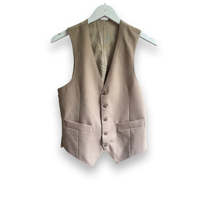 Three pieces beige suit.