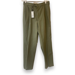 Olive summer suit.