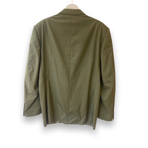 Olive summer suit.