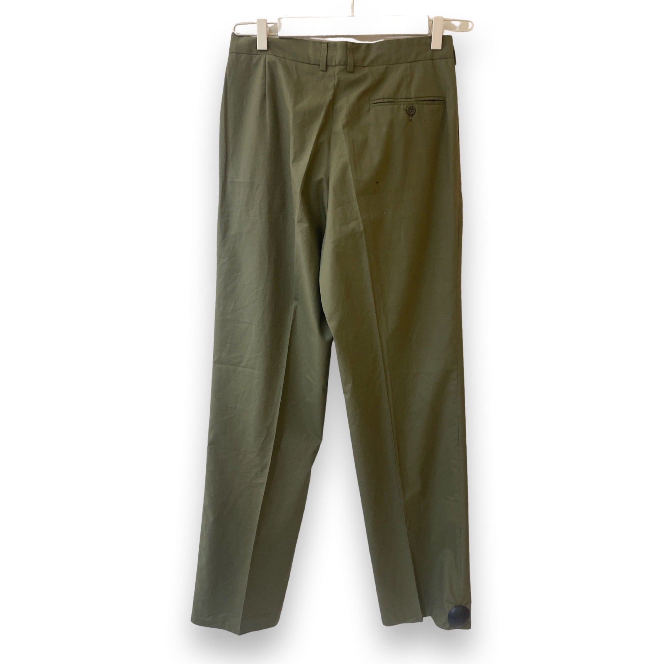 Olive summer suit.