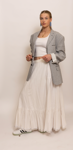 Stripe fitted blazer.bb