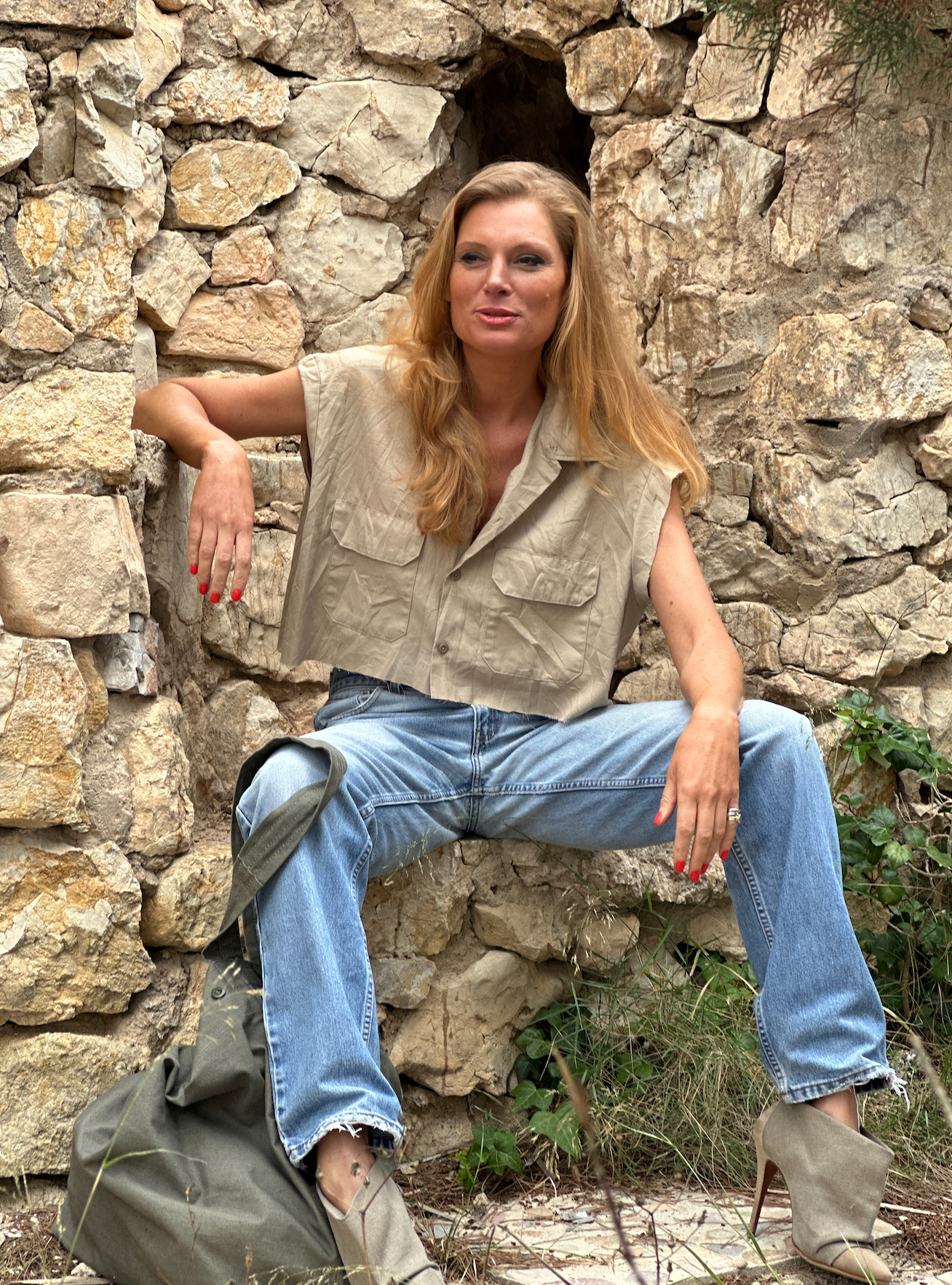 Reworked unisex Levis jeans.