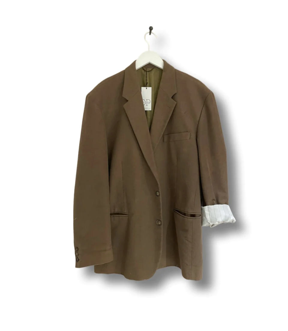 Brown reworked suit.