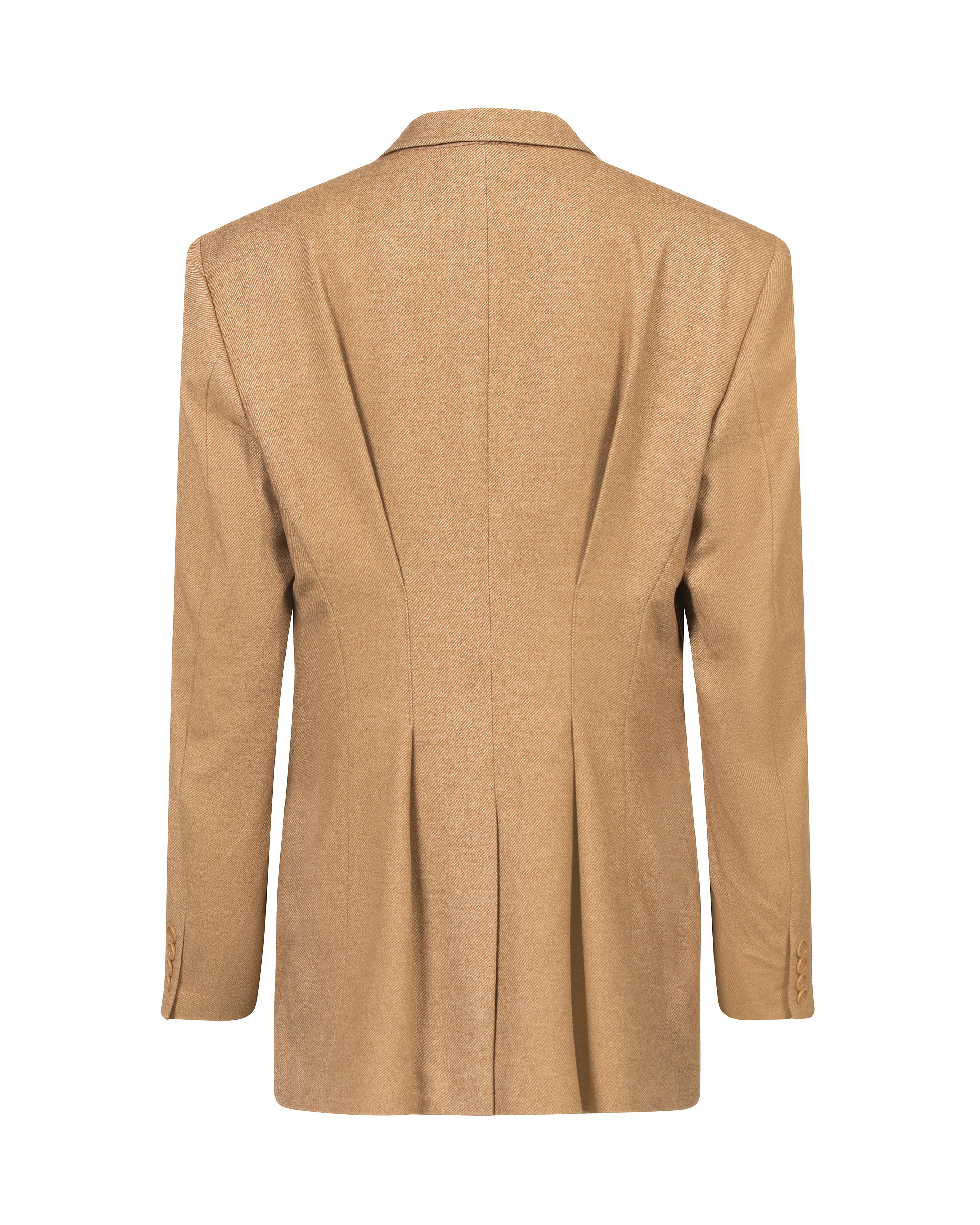 Honey cashmere fitted blazer.