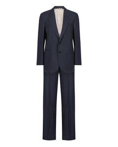 Navy  suit.