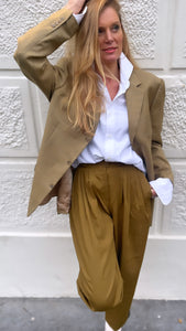 Herringbone ocher coloured blazer by Daniel Hechter.