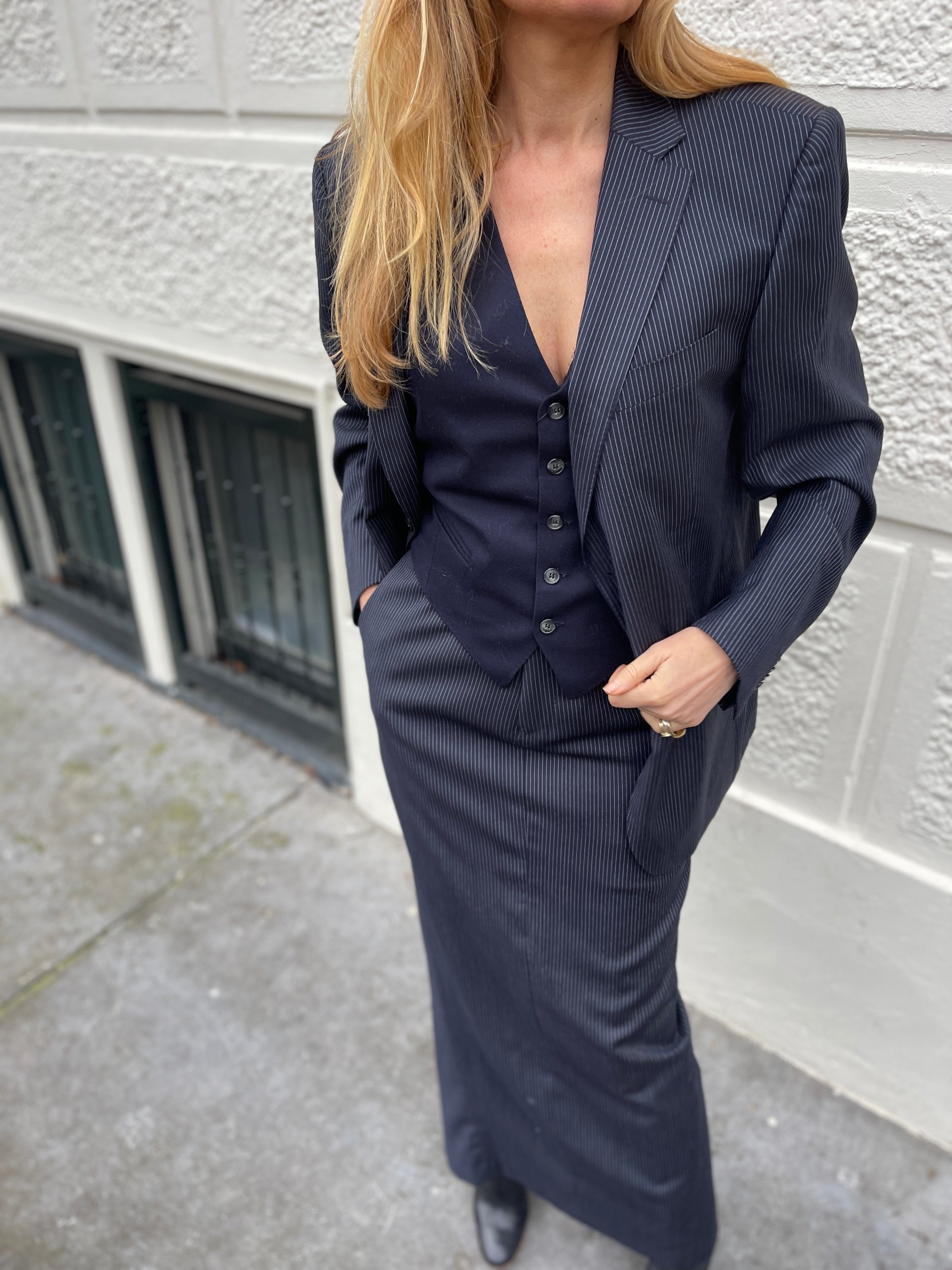 Tommy Hilfiger striped blazer.
