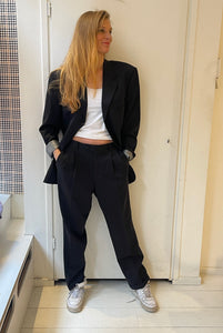 Charcol black suit by YSL.