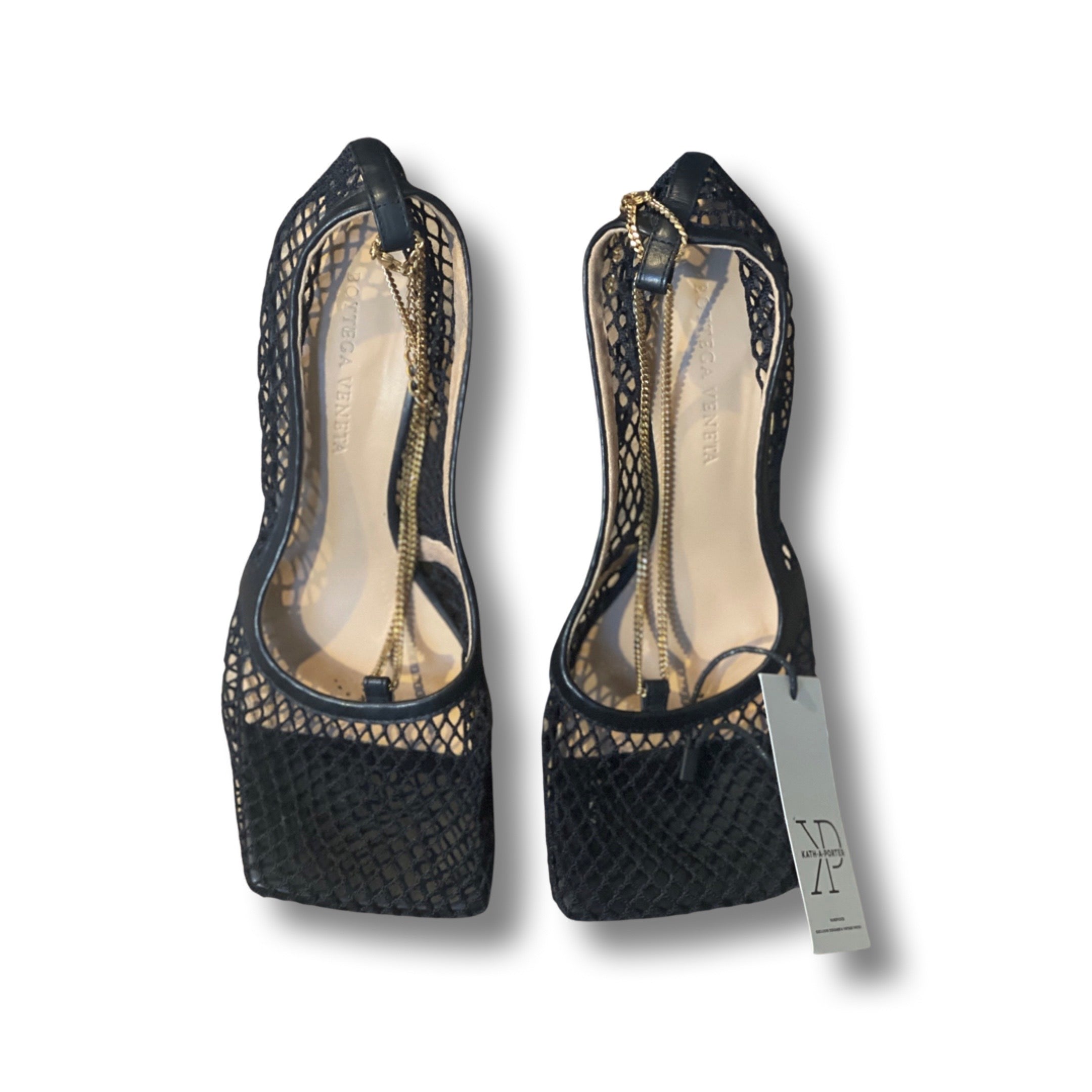 Bottega Veneta stretch pumps.