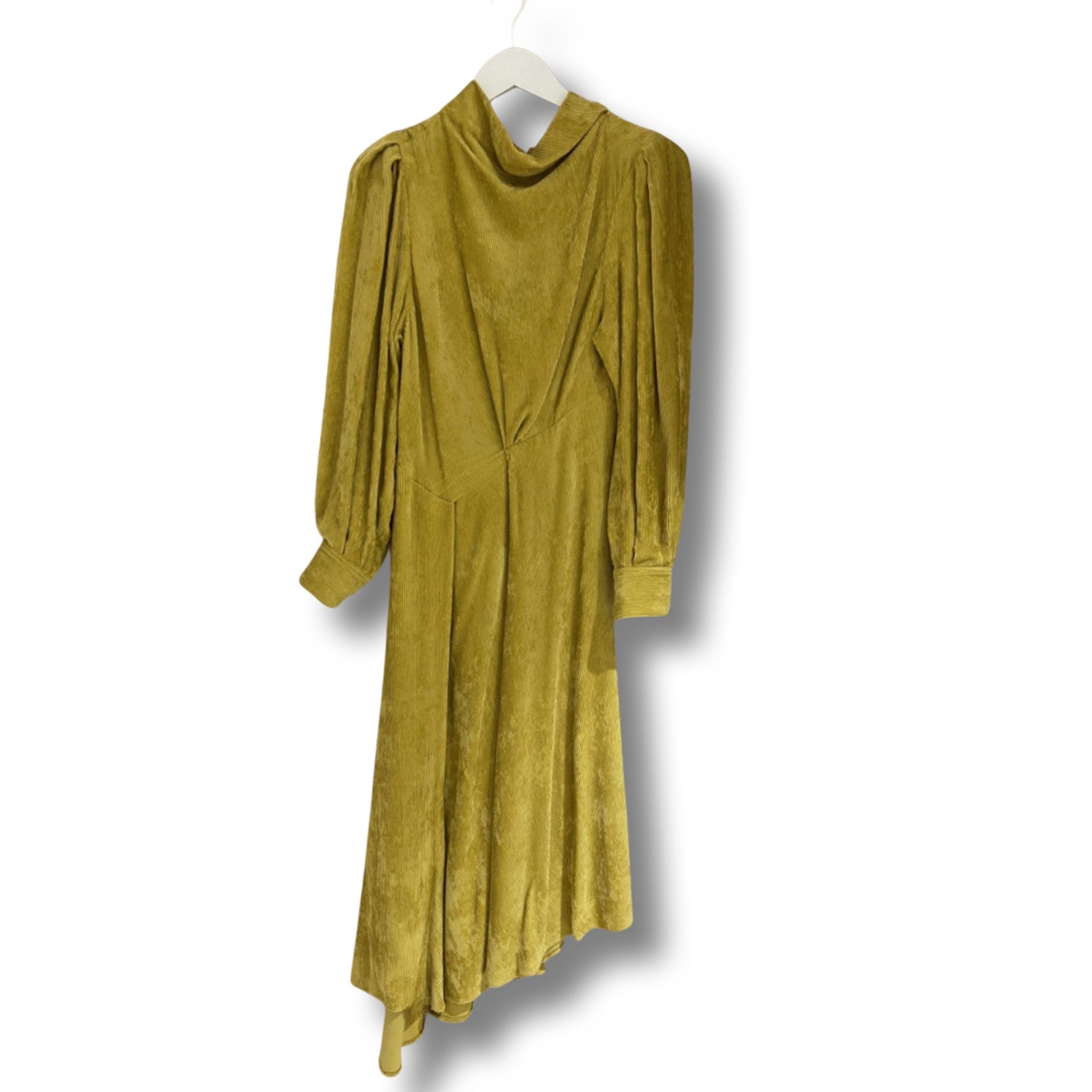 Ocher velvet dress by Isabel Marant.