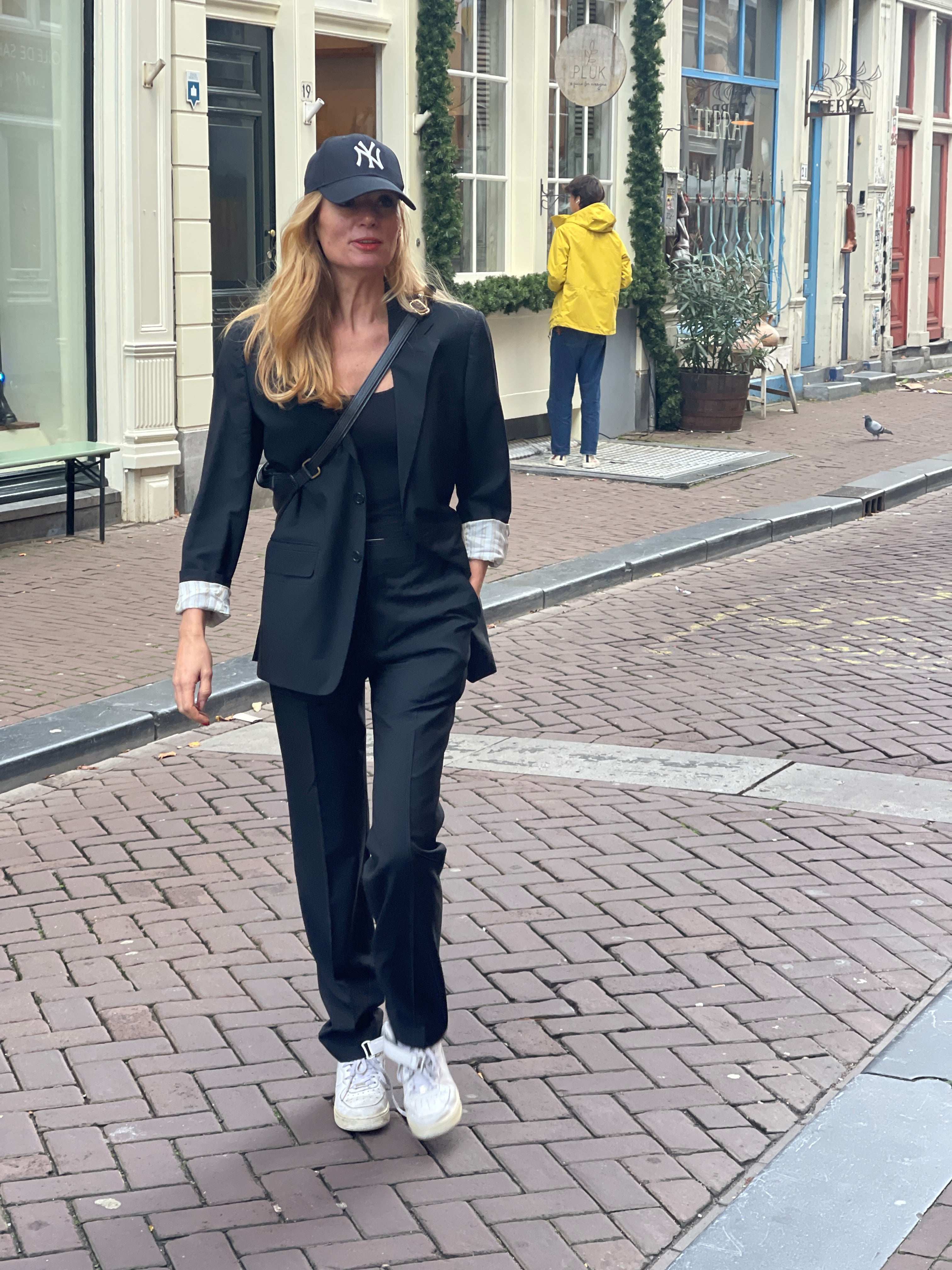 Black blazer by Cantanelli.