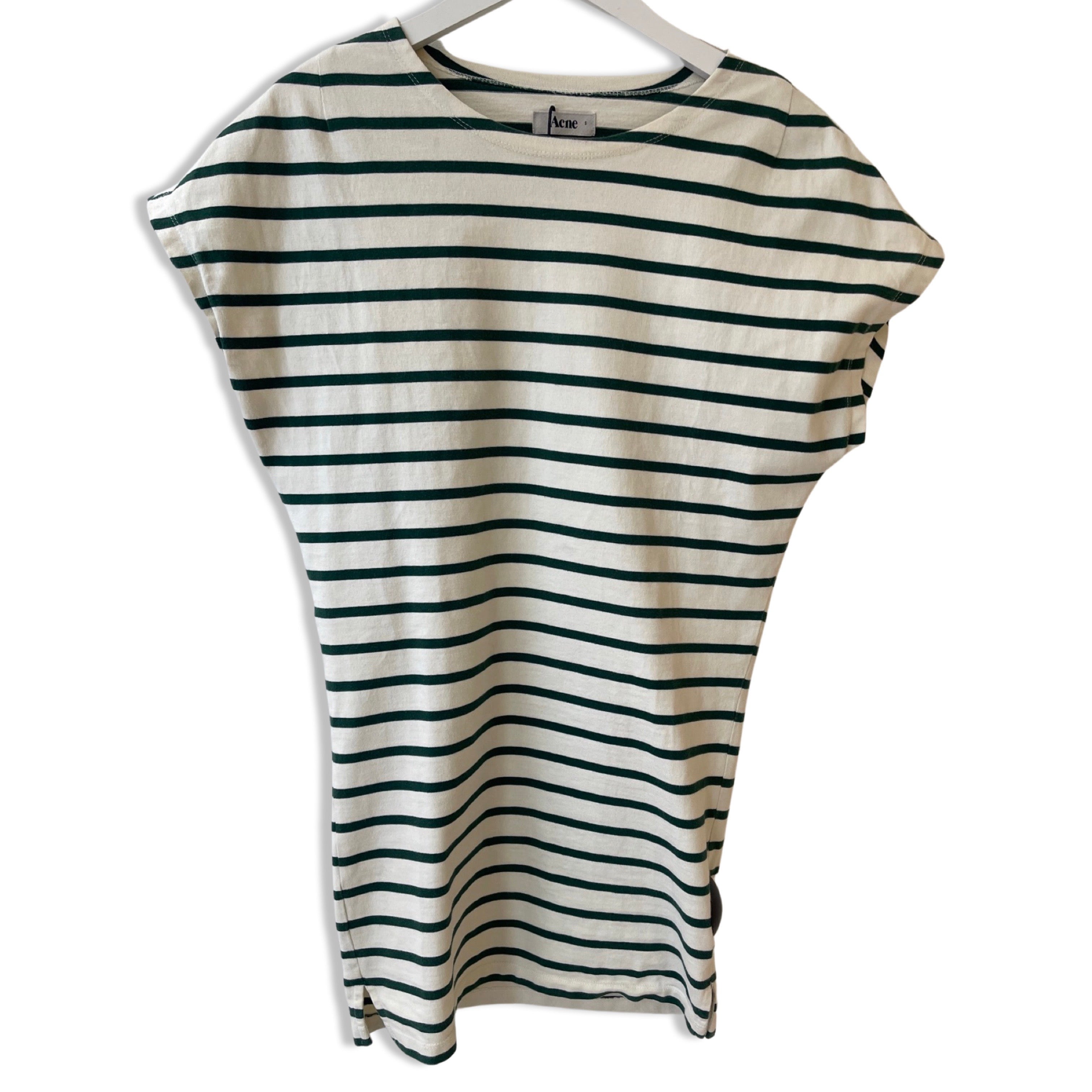 Breton stripe mini dress by Acne.