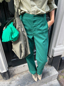 Teal re-worked workwear pant