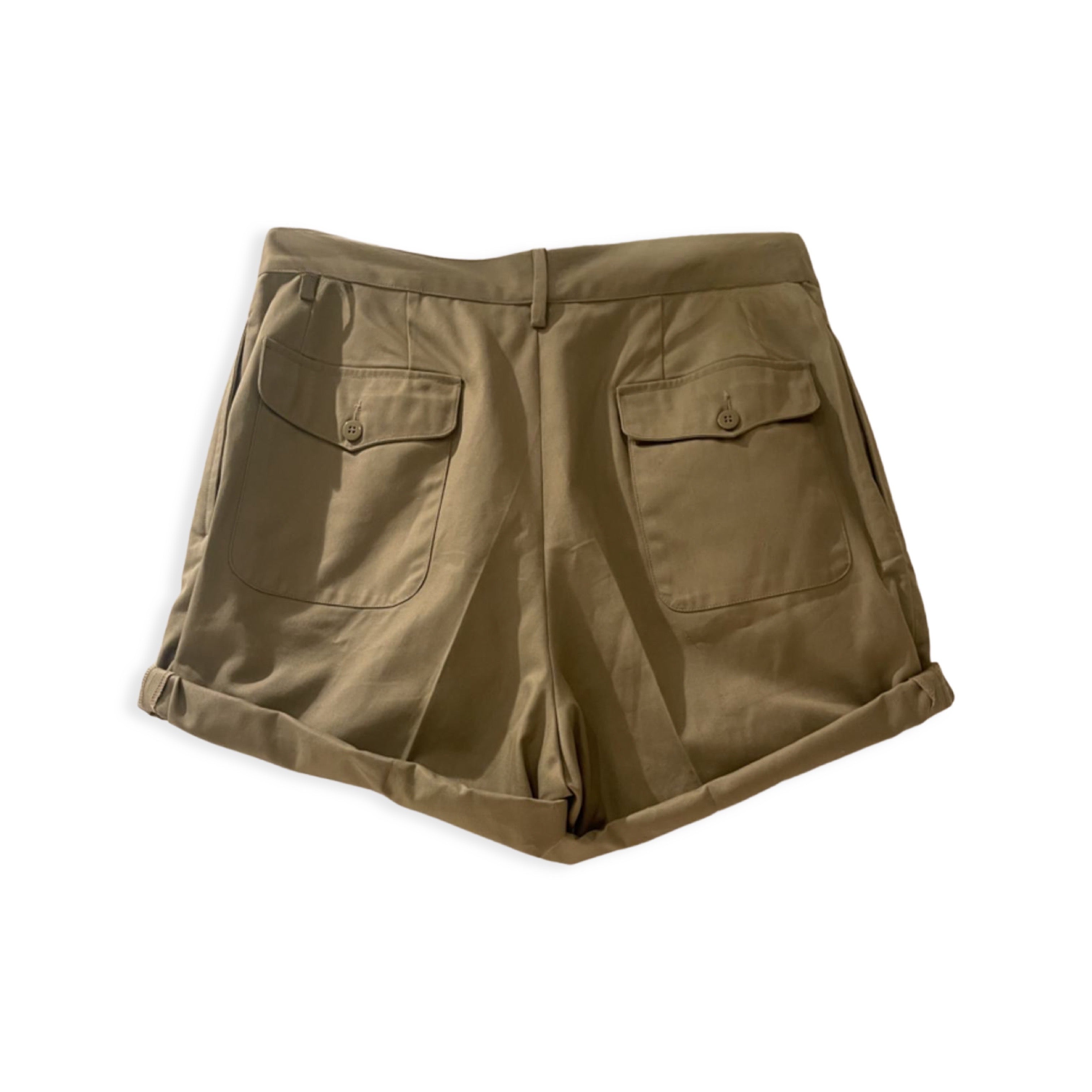 Khaki cotton short.