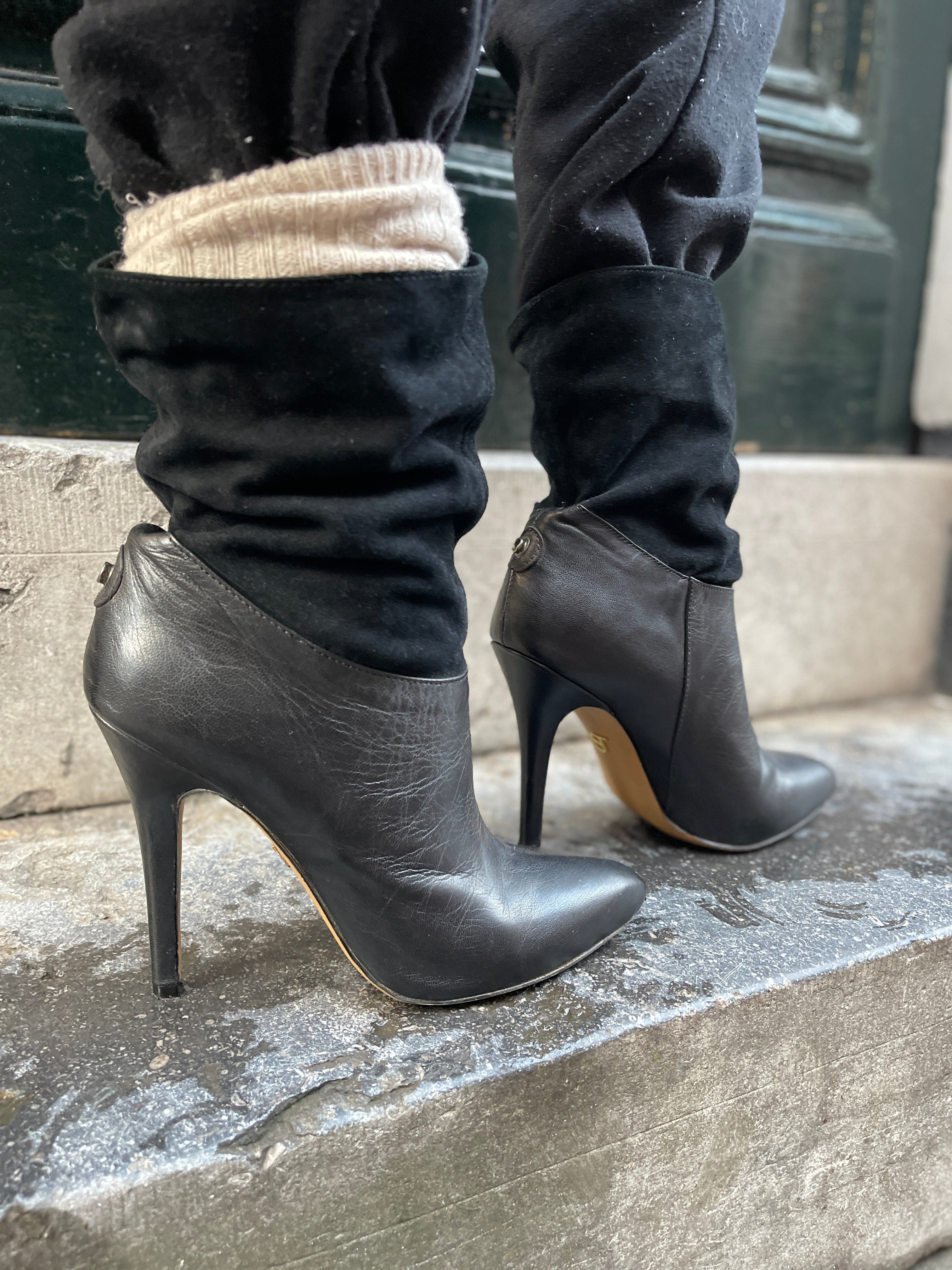 Black booties by Supertrash