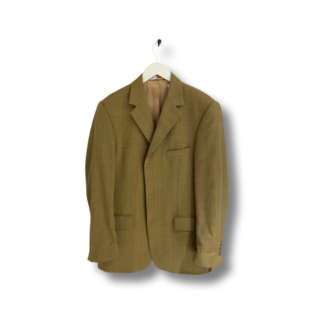 Herringbone ocher coloured blazer by Daniel Hechter.