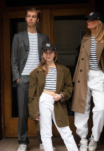 White pleated pants.