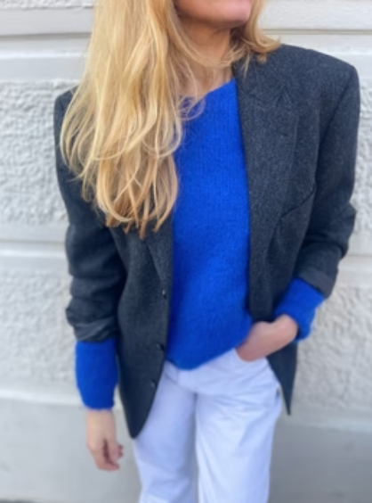 Royal blue soft sweater.