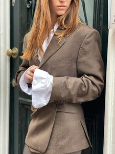 Brown YSL skirt.