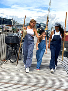 Vintage dark denim dungaree by Dickies.