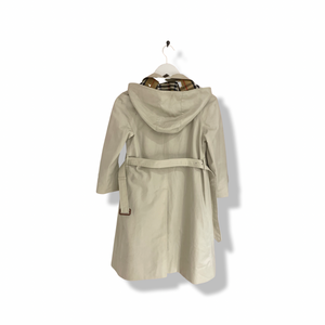 Kids size trench coat by Burberry.